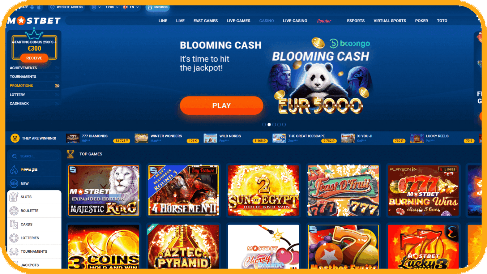 Mostbet Casino site